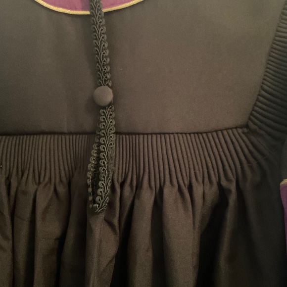 PHD Doctoral Gown graduation, purple black, NWOT, size 51” - Picture 9 of 14